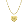 RORO Heart Locket Necklace in Gold Vermeil with Photo Insert Engravable