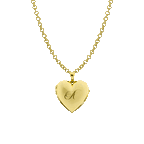 RORO Heart Locket Necklace in Gold Vermeil with Photo Insert Engravable
