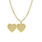 RORO Heart Locket Necklace in Gold Vermeil with Photo Insert Engravable