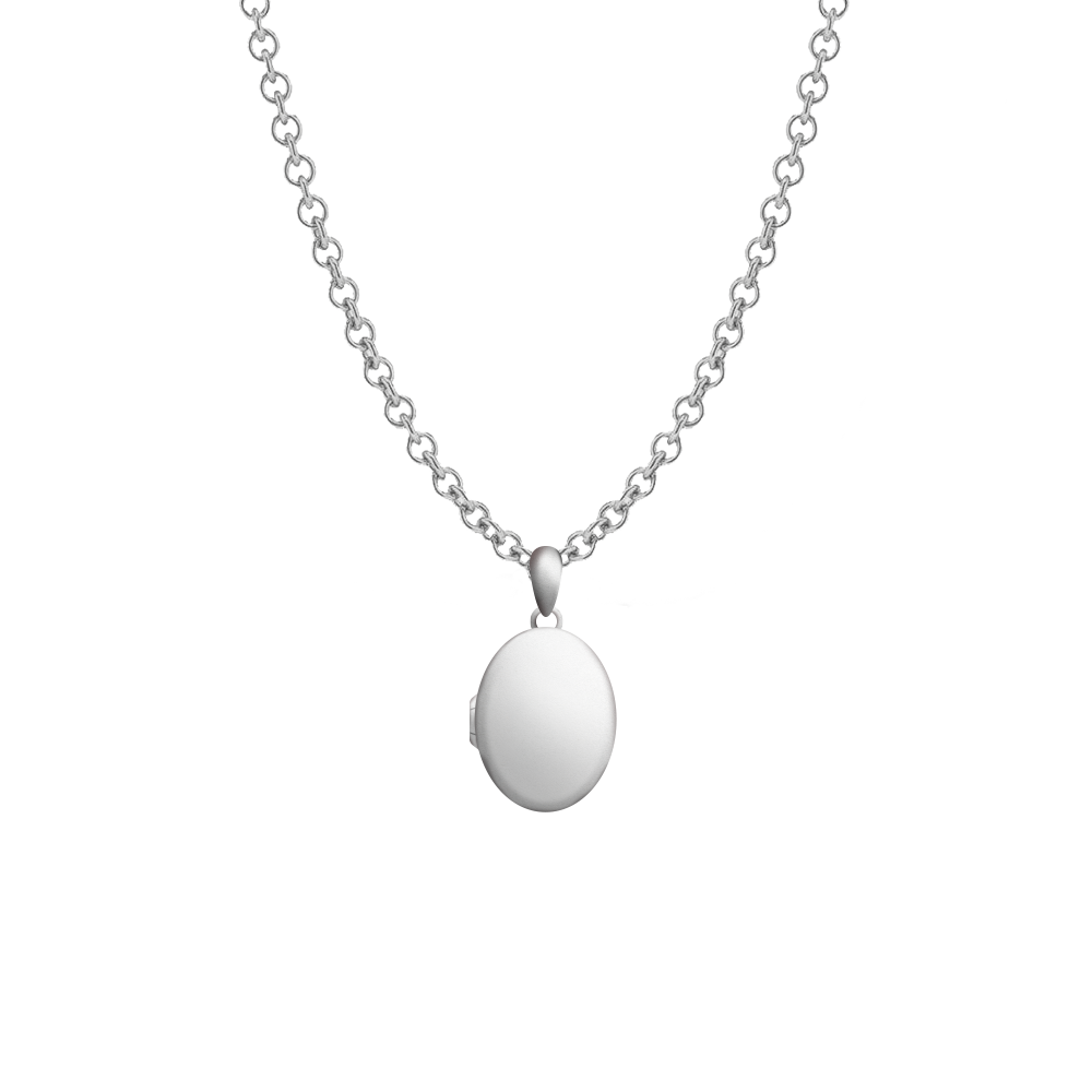 The Echo Oval Locket in Silver
