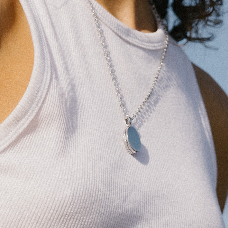 The Echo Oval Locket in Silver